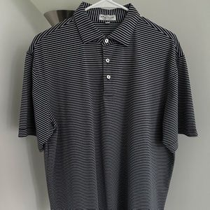 Peter Millar - Summer Comfort - Men's Polo Shirt - Navy & Grey (Large)